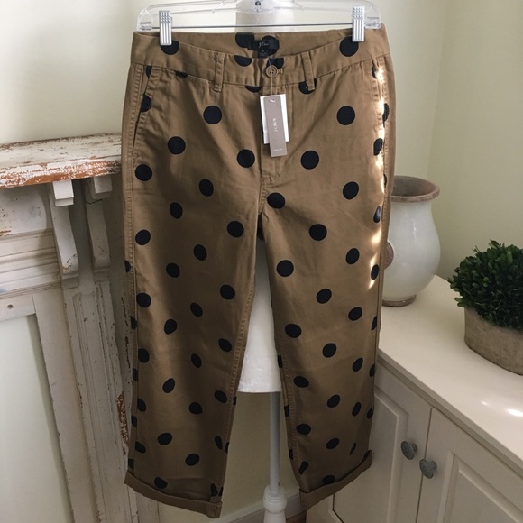 j crew polka dot chino